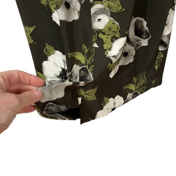 Jacob green dress with all over floral print sleeveless zip up back size small - Picture 5 of 11